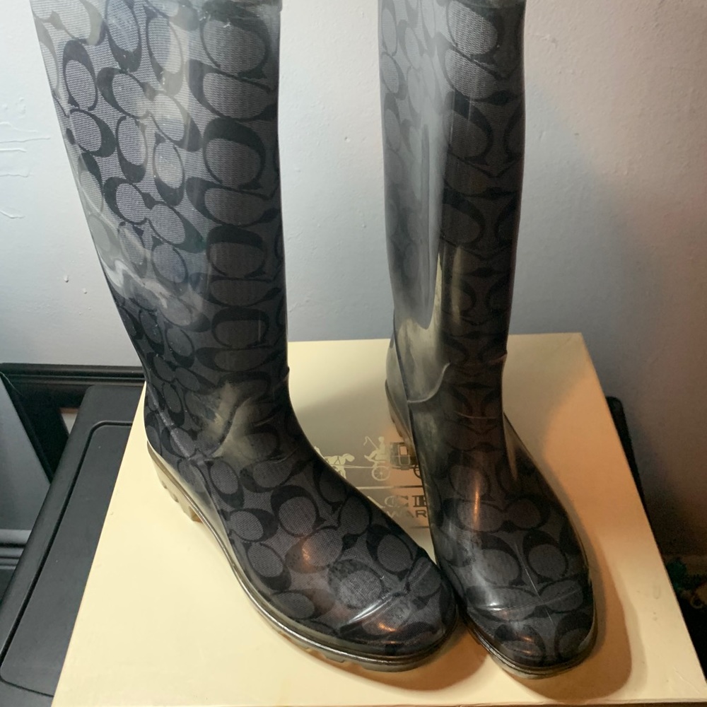 Used Coach rain boots